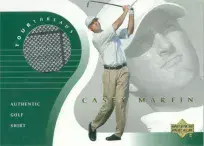 Casey Martin Original Worn Shirt Golf Tour Rare Limited Threads Card