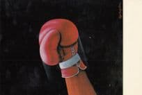 Castiglioni 1977 Boxing Gloves Boxer Painting Postcard