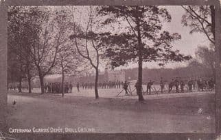 Caterham Guards Depot Drill Division Military Surrey WW1 Postcard