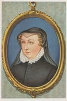 Catherine De Medici Queen Of France Painting Old Cigarette Card