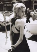 Catherine DeNeuve Stunning Black Dress Postcard