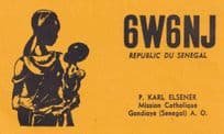 Catholic Mission Gandiay Senegal QSL Radio Card