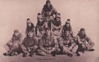 Catlin's Royal Pierrots Human Triangle Entertainers Old Postcard