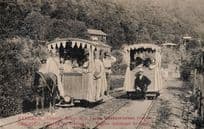 Caucase Russian Station Black Sea Tramway Old Railway Transport Postcard