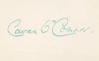 Cavan O'Connor Old Irish Singer Hand Signed Autograph Card