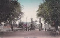 Cavanagh Bridge Singapore Antique Postcard