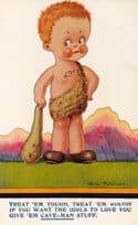 Caveman Comic Prehistoric Child Flinstones Style Comic Postcard