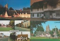 Cavendish Lavenham Suffolk Old Lady at Guildhall Hyde Park Corner 4x Postcard s