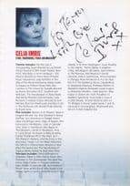 Celia Imrie David Burt Double Hand Signed Theatre Photo Page