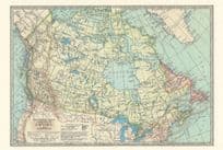 Century Atals Canada Canadian Map Postcard