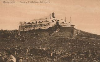 Cerro y Faro de Montevideo Florensa Lafon Old Uruguay Postcard