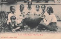 Ceylon Tom Tom Cookery Meal Time Indian Antique Postcard