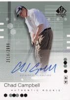 Chad Campbell Authentic Rookie 2002 Golf SP Hand Signed Autograph Card