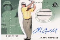 Chad Campbell First Tee SP 2002 Golf Hand Signed Worn PGA Shirt Card