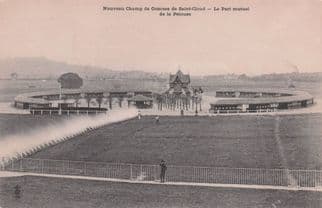 Champ De Courses De Saint Cloud French Old Horse Race Racing Postcard