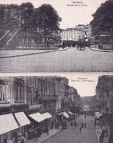Charleroi Rue De Le Montague Entree De La Ville 2x Belgium Postcard s
