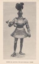 Charles 5 Carlos Holy Roman Emporer Knight Armour Old Postcard