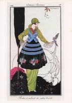 Charles Barbier Fashion Plate From French 1914 WW1 Journal Glamour Postcard