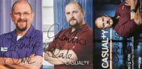 Charles Dale as Big Mac Casualty 3x RARE BBC Hand Signed Cast Card Photo s