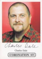 Charles Dale Coronation Street Printed Signed Cast Card Photo