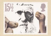 Charles Darwin Prehistoric Scientist Discovery Of Giant Tortoise Postcard
