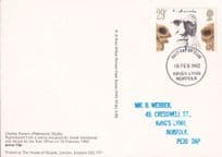 Charles Darwin Prehistoric Skulls Rare PHQ First Day Cover Postcard