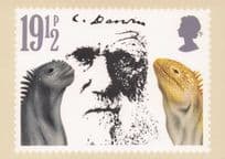 Charles Darwin Victorian Giant Tortoises Royal Mail Stamp Ltd Postcard