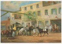 Charles Henderson Changing Horses To A Post Chaise Painting Postcard