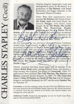 Charles Stapley Robin Hood Ted Hope In Crossroads Hand Signed Autograph