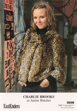 Charlie Brooks as Janine Butcher Eastenders Hand Signed Cast Card Photo