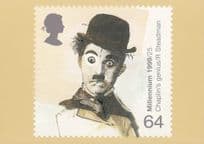 Charlie Chaplin Royal Mail PHQ Postage Stamp Limited Postcard