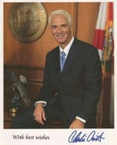 Charlie Crist Florida Governor USA Hand Signed 10x8 Photo & Autograph Letter