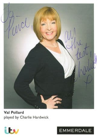 Charlie Hardwick as Val Pollard in Emmerdale Hand Signed Photo