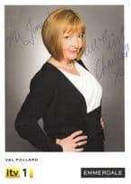 Charlie Hardwick Val Pollard Emmerdale Hand Signed Cast Card Photo