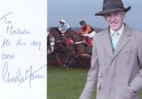 Charlie Mann Horse Racing Legend Hand Signed Photo