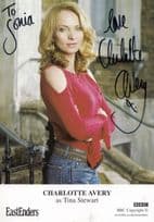 Charlotte Avery as Tina Stewart Eastenders Hand Signed Cast Card Photo