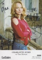 Charlotte Avery Tina Stewart BBC Eastenders Hand Signed Cast Card Photo