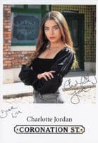 Charlotte Jordan Coronation Street RARE Hand Signed Cast Card Photo