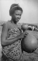 Charming Ghanian Girl Ghana Pottery Jug Maker Vintage Photo Postcard