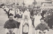 Chartres French Religious Procession Real Photo Antique Postcard