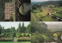 Chatsworth Bakewell Derbyshire Gardens & Grounds 4 x Aerial Postcard s