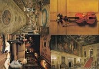 Chatsworth Bakewell Derbyshire Violin Library Hall Duchess 4x Postcard s