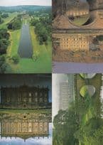 Chatsworth House Bakewell Canal Pond & Bridge Over River 4x Postcard s