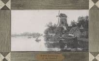 Chattel Dutch Landscape Boats Antique Painting Postcard