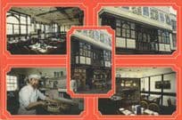 Chef Cooking Food At Queen Elizabeths Restaurant Kent Postcard