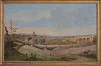 Chelmsford Essex From Springfield Hill in 1842 Painting Postcard