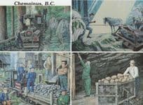Chemainus Lenora Copper MInes Canada Wall Mural Postcard