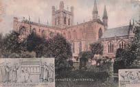 Chester Cathedral St Werburg Relics Gladstone Phillimore Art Old Postcard