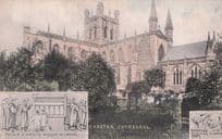 Chester Cathedral St Werburg Relics Gladstone Phillimore Old Postcard