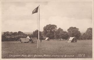 Chigwell Essex Girl Guides Association Camping Group Tents Scouts Postcard